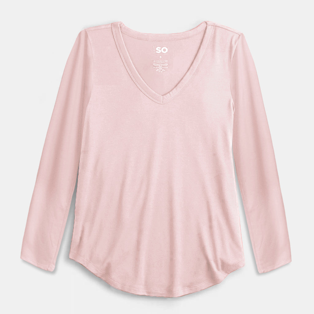 Blusa lady manga larga cuello V