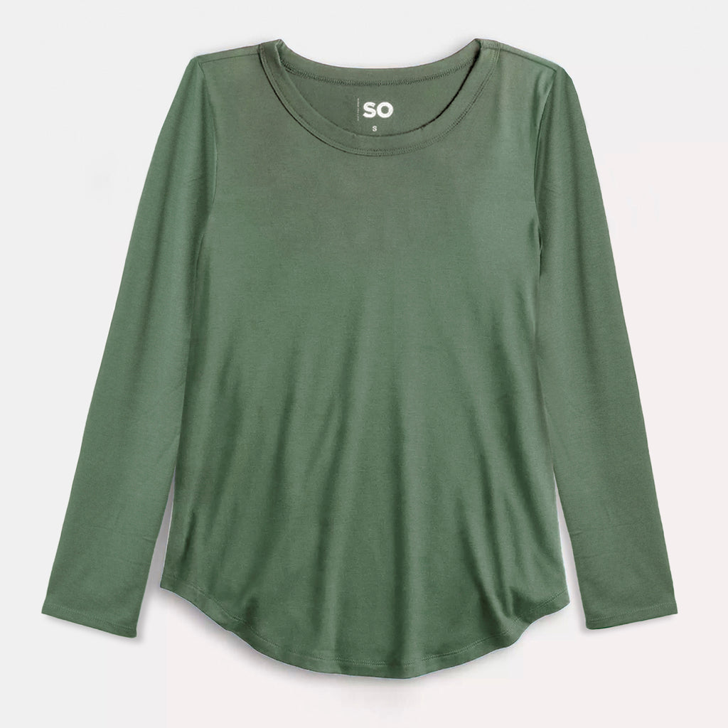 Blusa lady manga larga cuello redondo