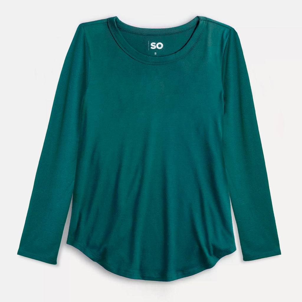 Blusa lady manga larga cuello redondo