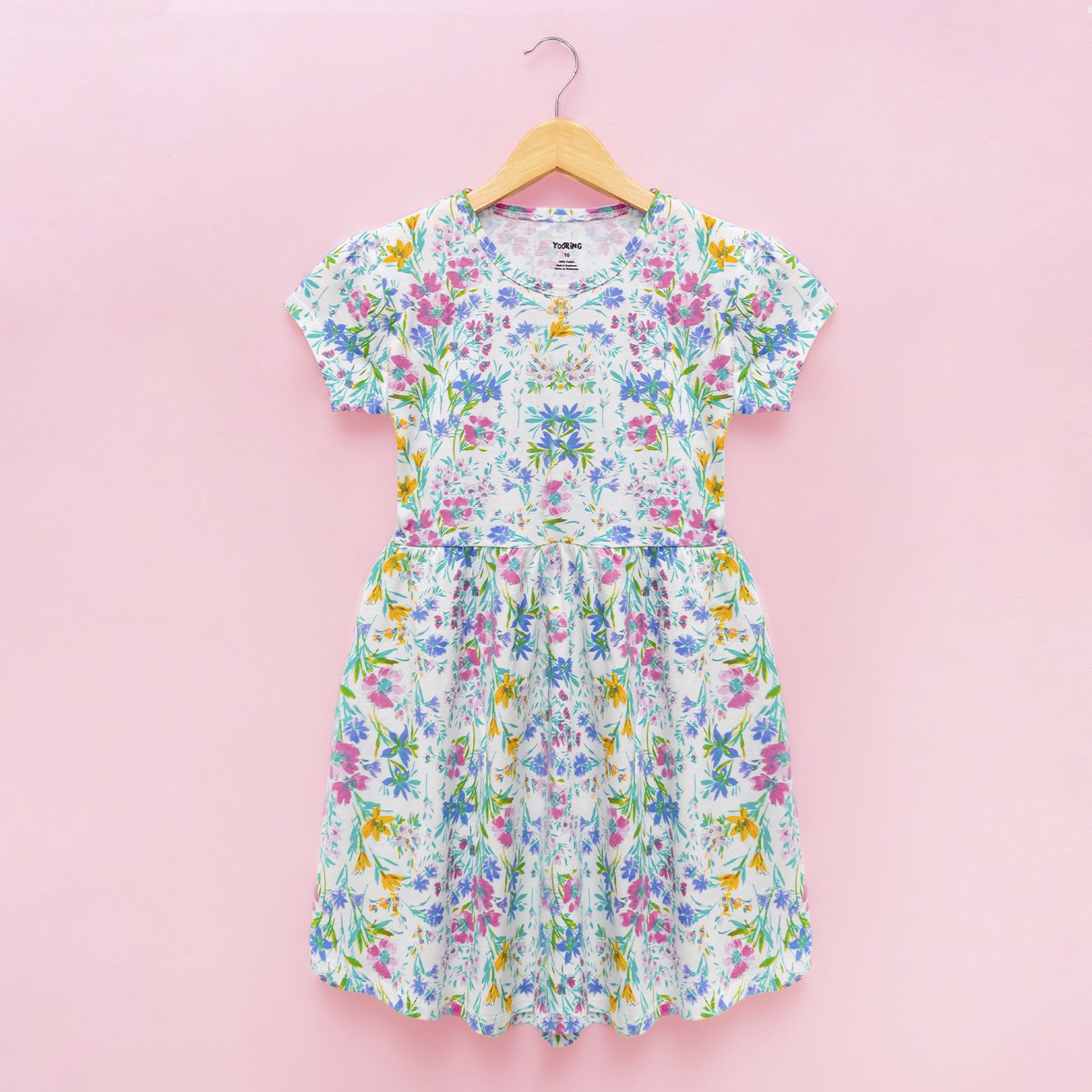 Vestido para niña manga corta