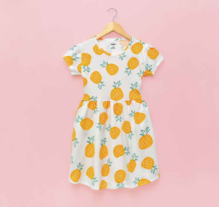 Vestido para niña manga corta