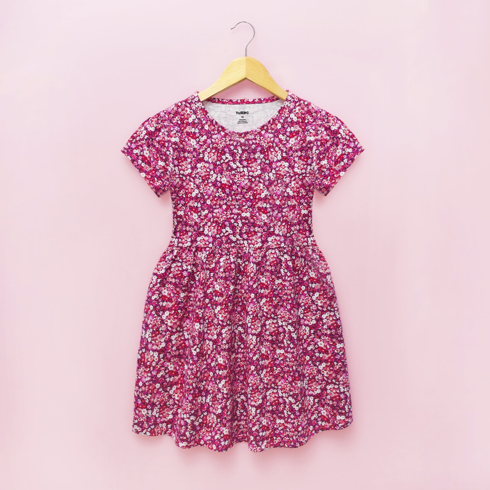 Vestido para niña manga corta