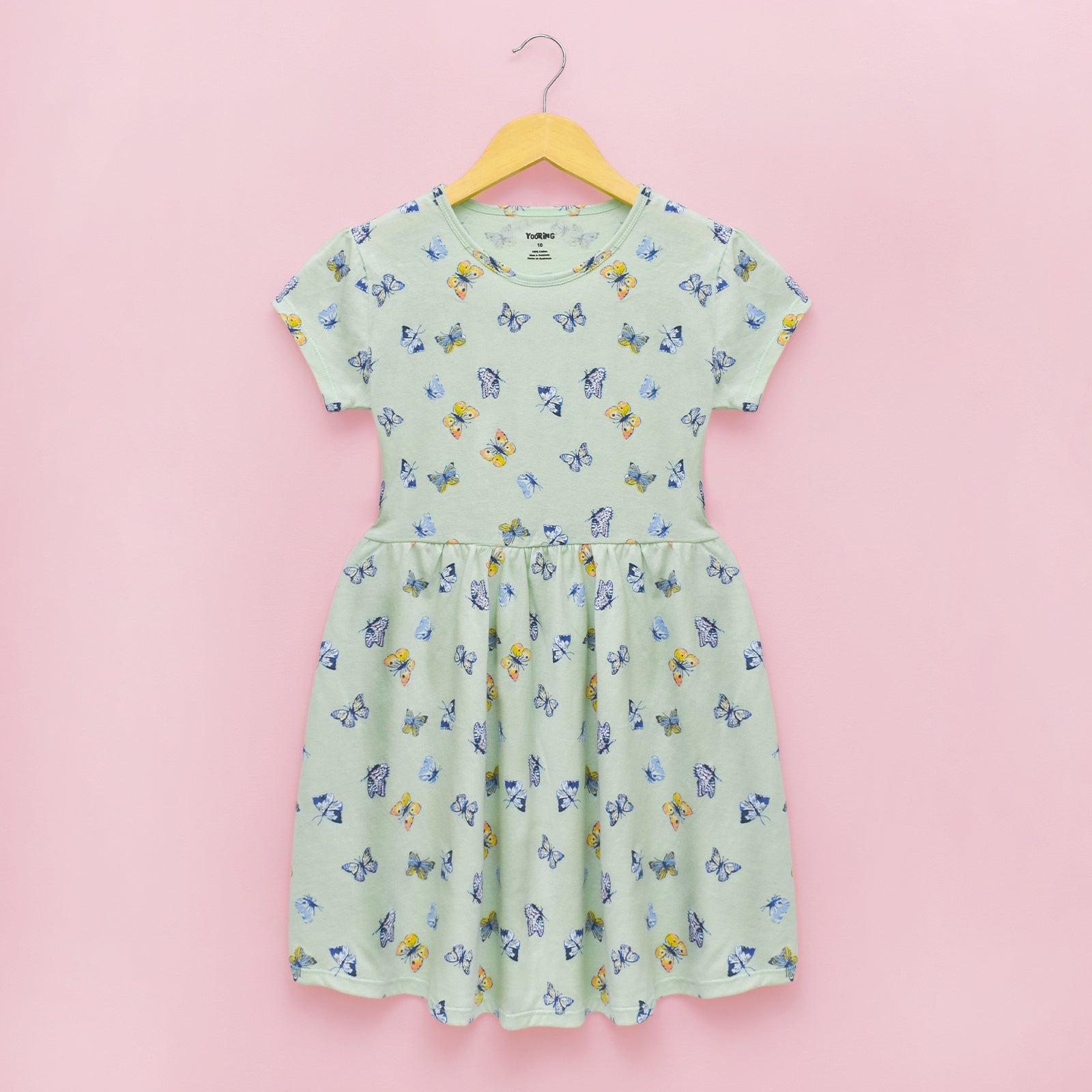 Vestido para niña manga corta