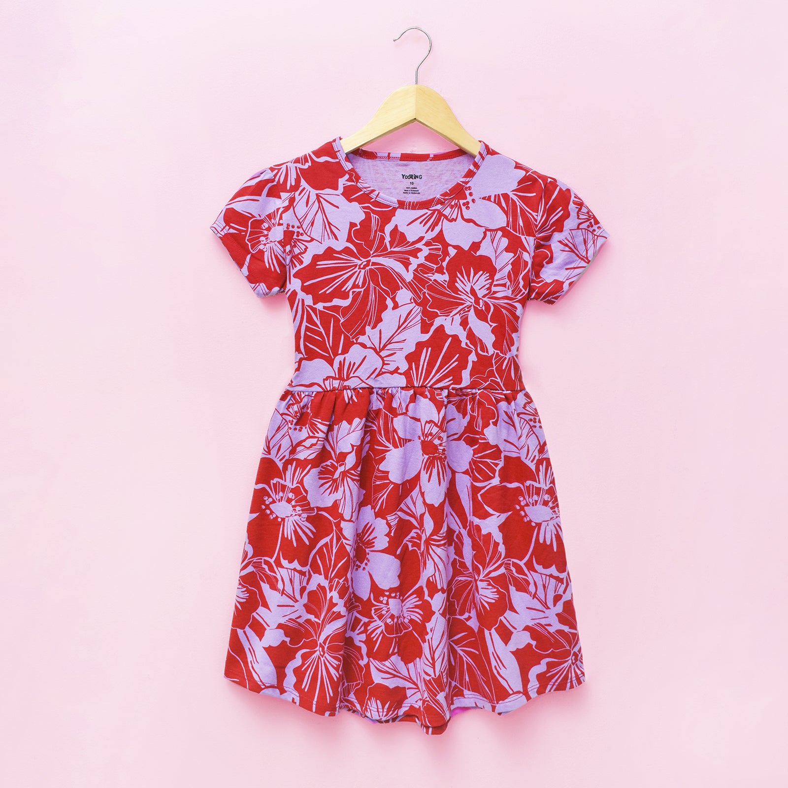 Vestido para niña manga corta