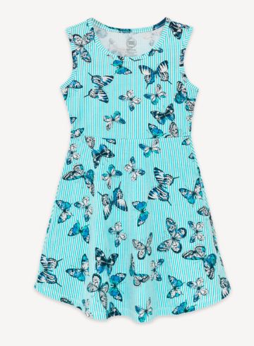 Vestido niña juvenil celeste Mariposas