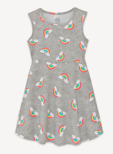 Vestido niña juvenil  gris Arcoiris