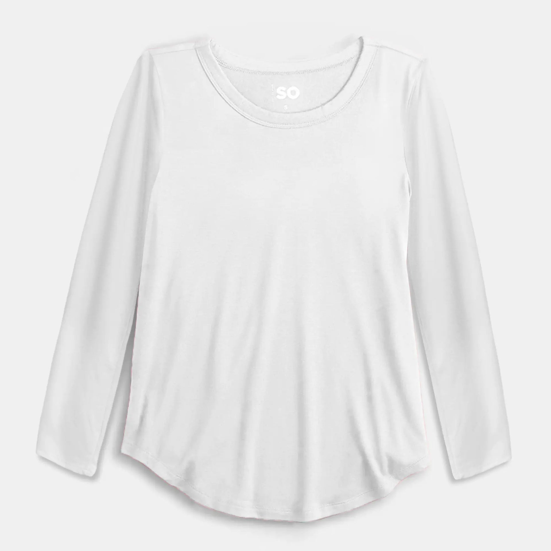 Lady's long-sleeved round-neck blouse