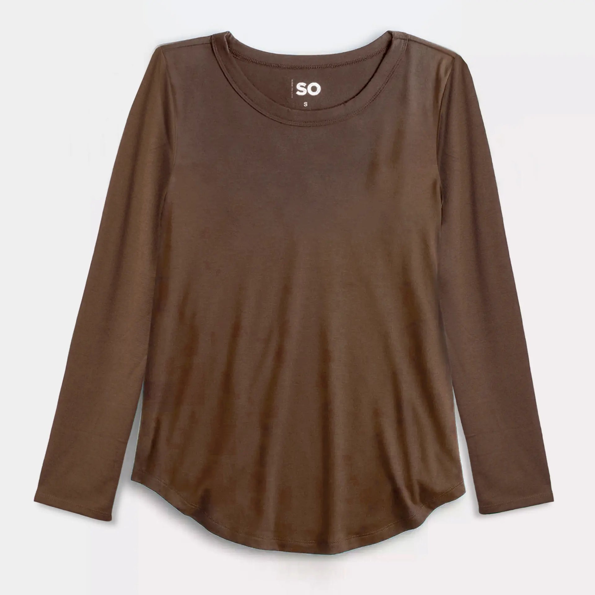 Lady's long-sleeved round-neck blouse