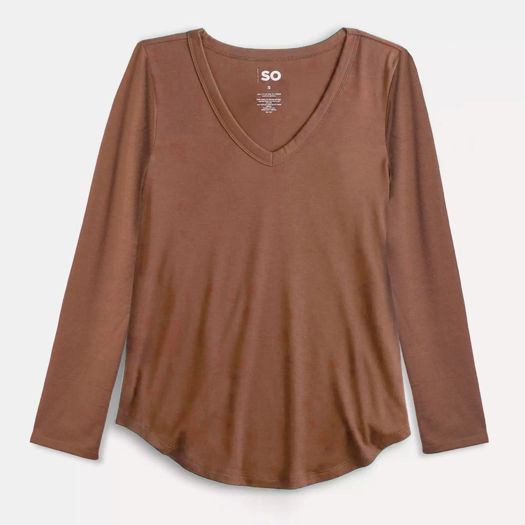 Blusa Lady manga larga cuello V