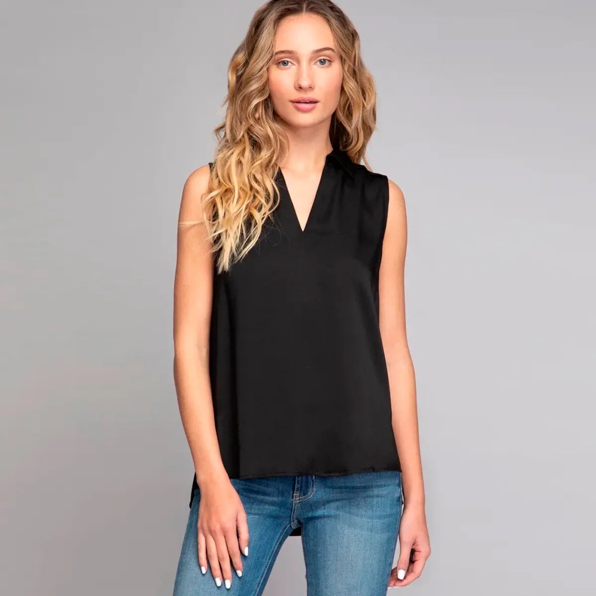 Blusa de fashion sin manga