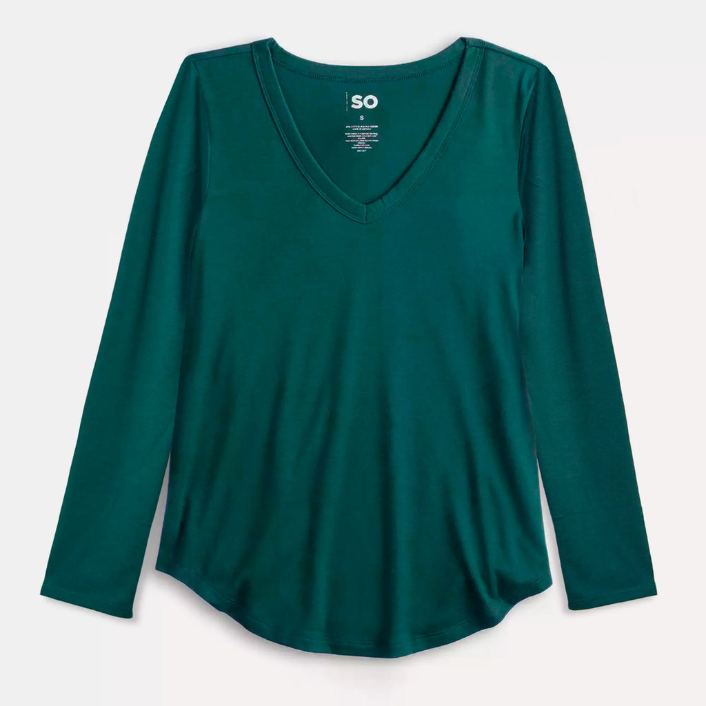 Blusa Lady manga larga cuello V