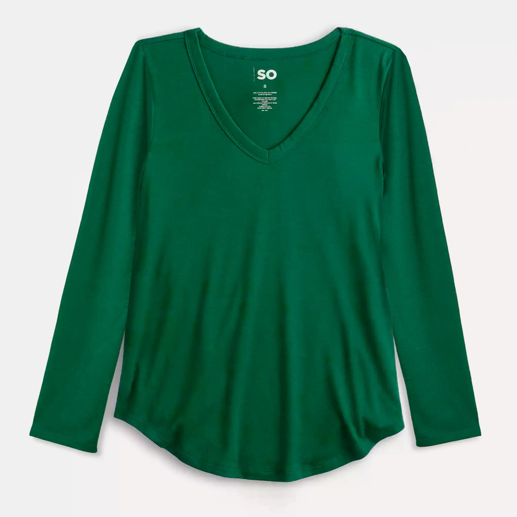 Blusa Lady manga larga cuello V